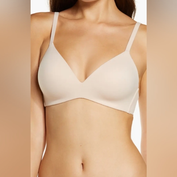 Wacoal How Perfect Wire Free T-shirt Bra Rose Dust, New Without Tag - Picture 2 of 16